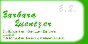 barbara quentzer business card